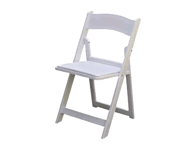 Padded White Frame Chair